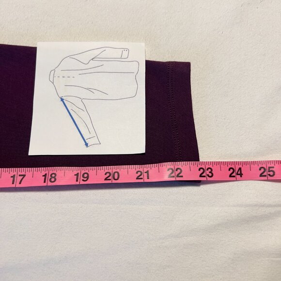 L.L.Bean Plum/Berry Purple 100% Cotton Turtleneck-T XL REG Warm Fall Layer Basic - Picture 9 of 9